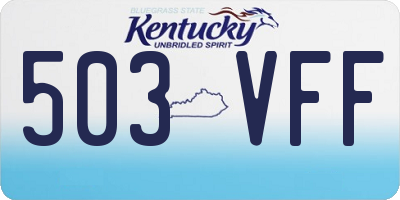 KY license plate 503VFF