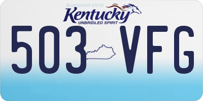 KY license plate 503VFG