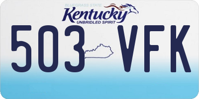 KY license plate 503VFK