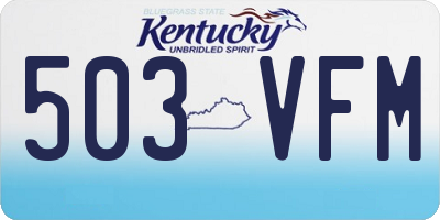 KY license plate 503VFM