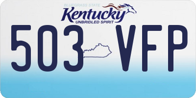 KY license plate 503VFP