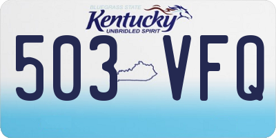KY license plate 503VFQ
