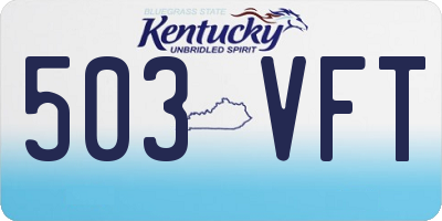 KY license plate 503VFT