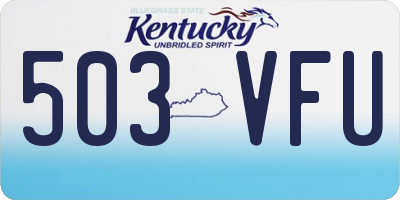 KY license plate 503VFU