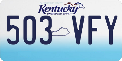 KY license plate 503VFY