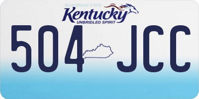 KY license plate 504JCC