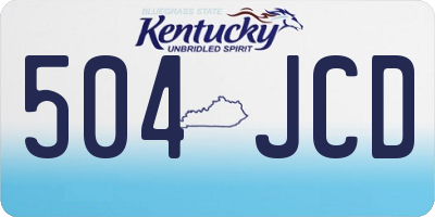 KY license plate 504JCD