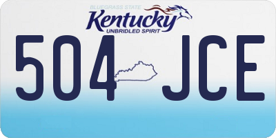 KY license plate 504JCE