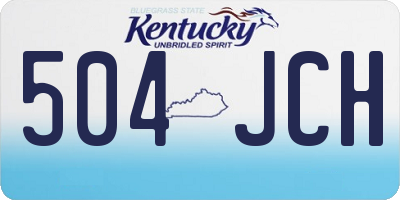 KY license plate 504JCH