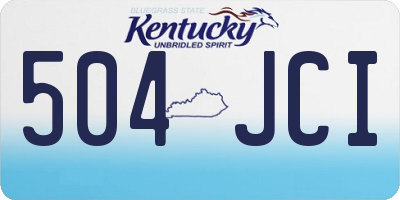 KY license plate 504JCI