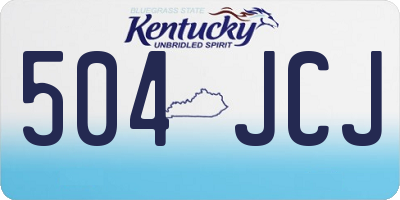 KY license plate 504JCJ