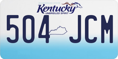 KY license plate 504JCM