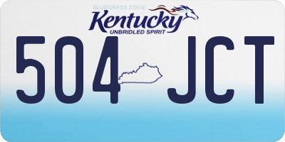 KY license plate 504JCT