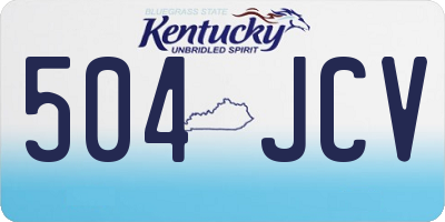 KY license plate 504JCV