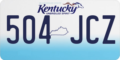 KY license plate 504JCZ