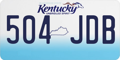 KY license plate 504JDB