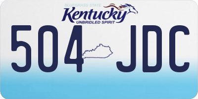 KY license plate 504JDC