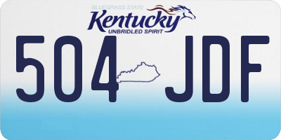 KY license plate 504JDF