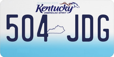 KY license plate 504JDG