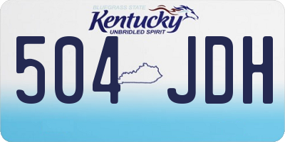 KY license plate 504JDH
