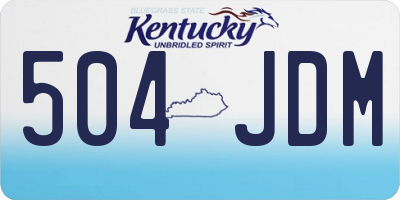 KY license plate 504JDM