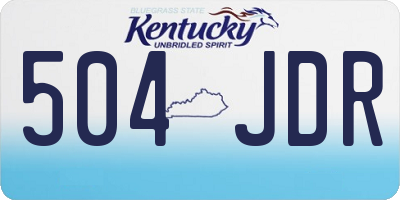 KY license plate 504JDR