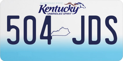 KY license plate 504JDS