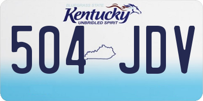KY license plate 504JDV