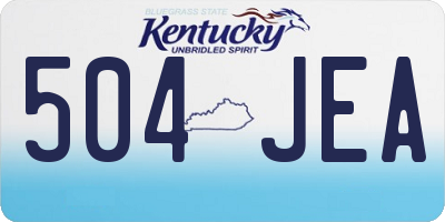 KY license plate 504JEA