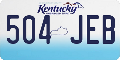 KY license plate 504JEB