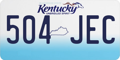 KY license plate 504JEC