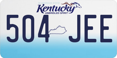 KY license plate 504JEE