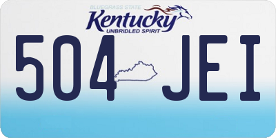 KY license plate 504JEI