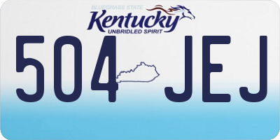 KY license plate 504JEJ