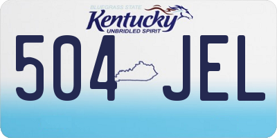 KY license plate 504JEL
