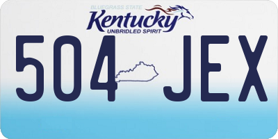 KY license plate 504JEX