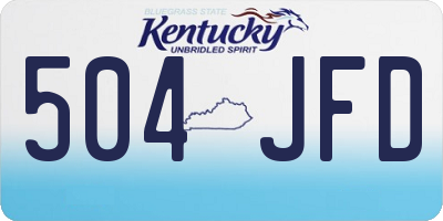KY license plate 504JFD