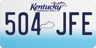 KY license plate 504JFE