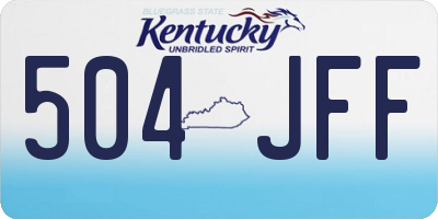 KY license plate 504JFF