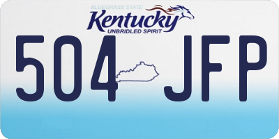 KY license plate 504JFP