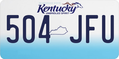 KY license plate 504JFU