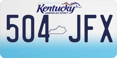 KY license plate 504JFX