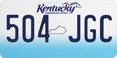 KY license plate 504JGC