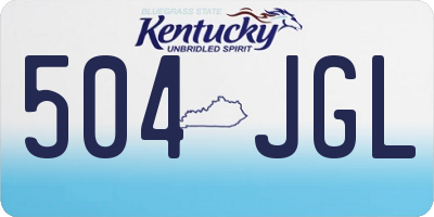 KY license plate 504JGL