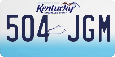 KY license plate 504JGM