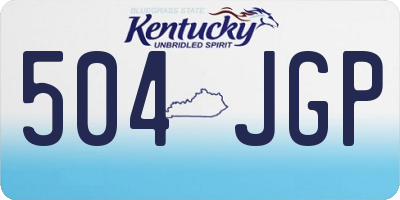 KY license plate 504JGP