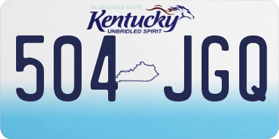 KY license plate 504JGQ