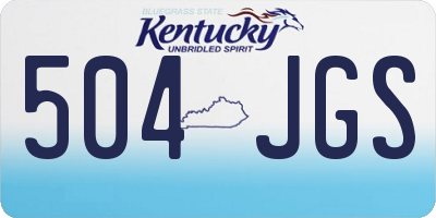 KY license plate 504JGS
