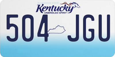KY license plate 504JGU