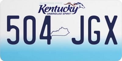 KY license plate 504JGX